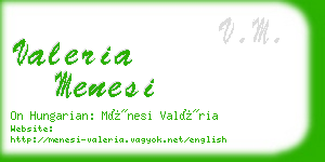 valeria menesi business card